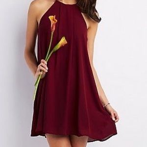 Charlotte Russe royal blue halter dress